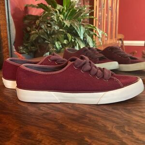 Sperry memory foam top-sider and sneaker burgundy suede size 7 1/2